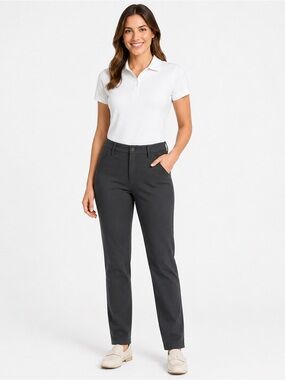 Kyodan Women’s Grey Stretch Golf Pants XS Performance Straight Leg